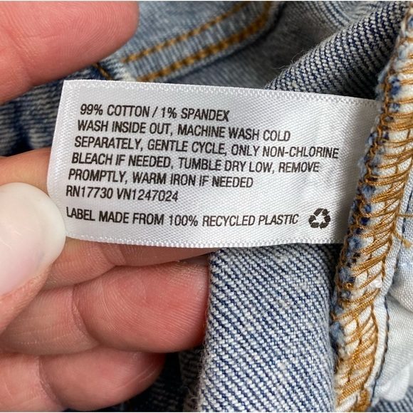 Wild‎ Fable Women’s Dark Wash Raw Hem Denim Mini Skirt Sz Small - Picture 6 of 9